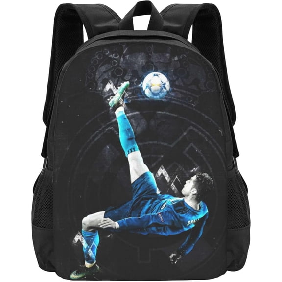 Soccer Player #7 Ronaldo Backpack 16.5 Inch For Daily Work Sport Outdoor Football Fans Laptop Bag-Style 43