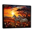 thumbnail image 2 of Designart "Capture The Ngorongoro Mosaic wall art I" Animals Floater Framed Canvas Art Print, 2 of 7