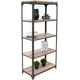 thumbnail image 1 of Librero Rack Multifuncional | Estantería Alta y Estructura de Metal | 4secciones | Ideal para Recámara Sala de Estar u Oficina | Diseño Funcional | Color Nogal, 1 of 7