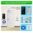 thumbnail image 2 of Système de Contrôle d'Accès à la Porte Étanche IP68, Clavier RFID Biométrique + Alimentation + Verrous à Frappe Magnétique Électriques 180 kg pour la Maison, Intelligent et Pratique, 2 of 7