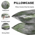 thumbnail image 5 of Sage Green Grey Throw Pillow Covers 16x16 Inch Set of 2, Abstract Art Oil Painting Modern Geometric Waterproof Outdoor Pillow Covers, Decorative Cushion Pillowcases for Couch, Sofa, Bed, Patio, 5 of 9