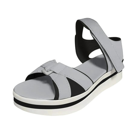

YanHoo Women s Platform Sandals Open Peep Toe Ankle Strap Wedge Sandal Summer Casual Beach Comfortable Sandal Shoes