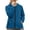 Royal Blue, variant on Domzest Womens Hooded Rain Jacket Lightweight Packable Raincoats Full Zip Elastic Cuff with Zipper Pocket Hiking Travel Windbreaker Dark Green L