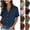 Navy, variant on POIUYTR Women Casual Loose Shirts Summer Vintage Collared Button Short Sleeve Blouses Business Work Comfy Soft Solid Color Tops