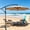 Mushroom, variant on Howcool 10 ft Outdoor Patio Umbrella Solar Powered LED Lighted Sun Shade Market Waterproof 8 Ribs Umbrella with Crank and Cross Base for Garden Deck Backyard Pool Shade Outside Deck Swimming Pool