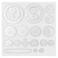 thumbnail image 2 of Juego de 22 reglas de dibujo con espirales geométricos y flores, regla universal para diseño artístico de dibujo para niños y niñas., 2 of 3
