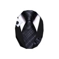 thumbnail image 1 of Set de corbata Barry.Wang de seda a cuadros con gemelos y pañuelo, 1 of 5