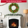thumbnail image 2 of Lookfly 24" Lighted Christmas Wreaths,Lighted Christmas Wreath,Battery Powered Christmas Wreaths for Front Door,Outdoor Christmas Decor with Ornament, 2 of 7