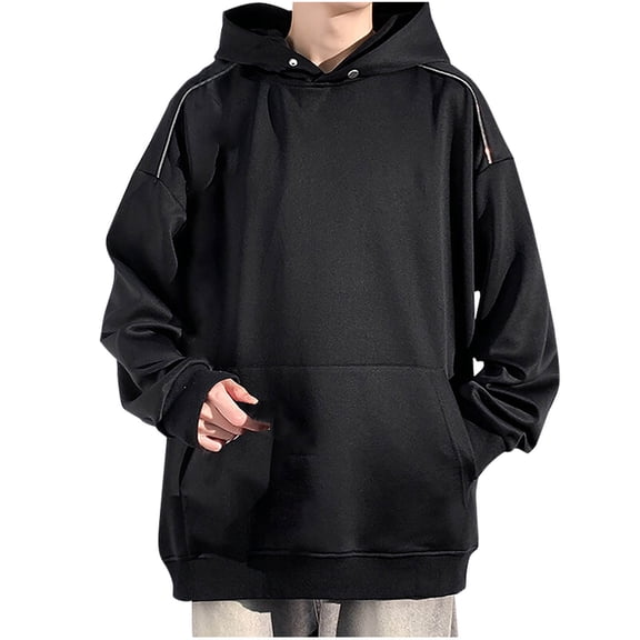 XYAIYT Mens Big and Tall Hoodies Oversized Sweatshirts Solid Color Lightweight Comfy Long Sleeve Pullovers Top