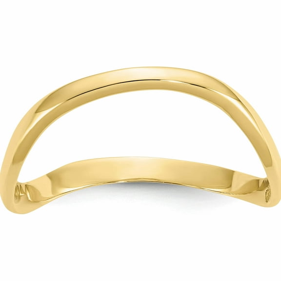 10K Yellow Gold Wave Fashion Thumb Ring (Size 9) Made In Peru 10k4595