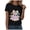 Black, variant on Halloween T Shirt Women Shirt Witches Graphic Tees Casual Short Sleeve Holiday Shirts Top (Red, XXL)