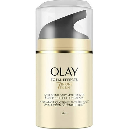 OLAY Total Effects 7 In One Anti-Aging Moisturizer + Touch Of Foundation Light To Medium 1.7