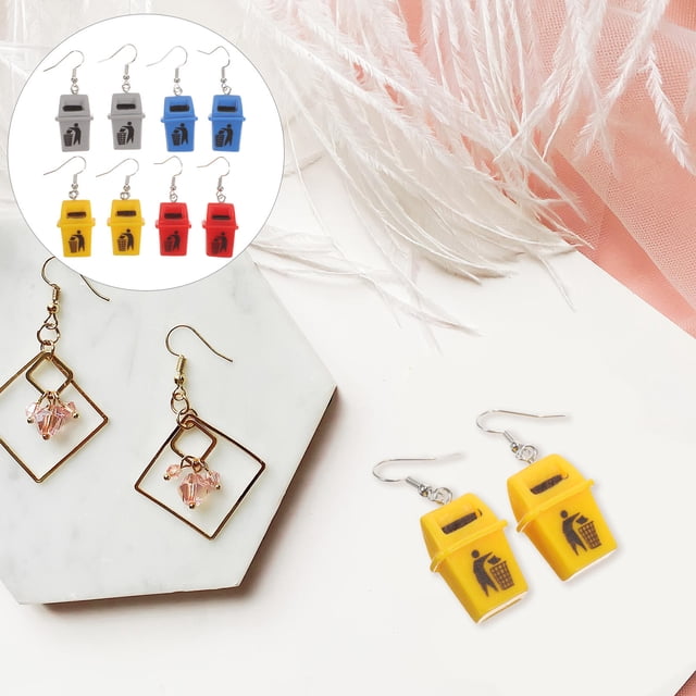 FENGGUIQU 4 Pares Aretes Colgantes Para Mujer Complemento Ideal