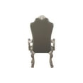 thumbnail image 5 of ACME Dresden Faux Leather Upholstered Arm Chair in Vintage Bone White Set of 2, 5 of 5