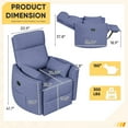 thumbnail image 7 of Furmax 360° Swivel Recliner Power Massage Rocker Chair Adult Glider Rocker with 2 Comfy Pillows for Nursery,Loop Yarn Blue, 7 of 7