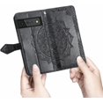 thumbnail image 3 of case for Google Pixel 6 Pro Mandala Wallet Case,Slim 3D Flip Leather Magnetic Closure with Credit Card Holder & Hand Strap Flip Folio Closure Phone Case for Google Pixel 6 Pro MTL Black, 3 of 14