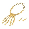 thumbnail image 3 of Collar de mano de esqueleto Perfecl Joyería con pendientes Halloween, 3 of 8