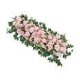 thumbnail image 2 of Arco de boda artificial con flores, arreglo floral falso, artesanía rústica de lujo. Rosa, 2 of 9