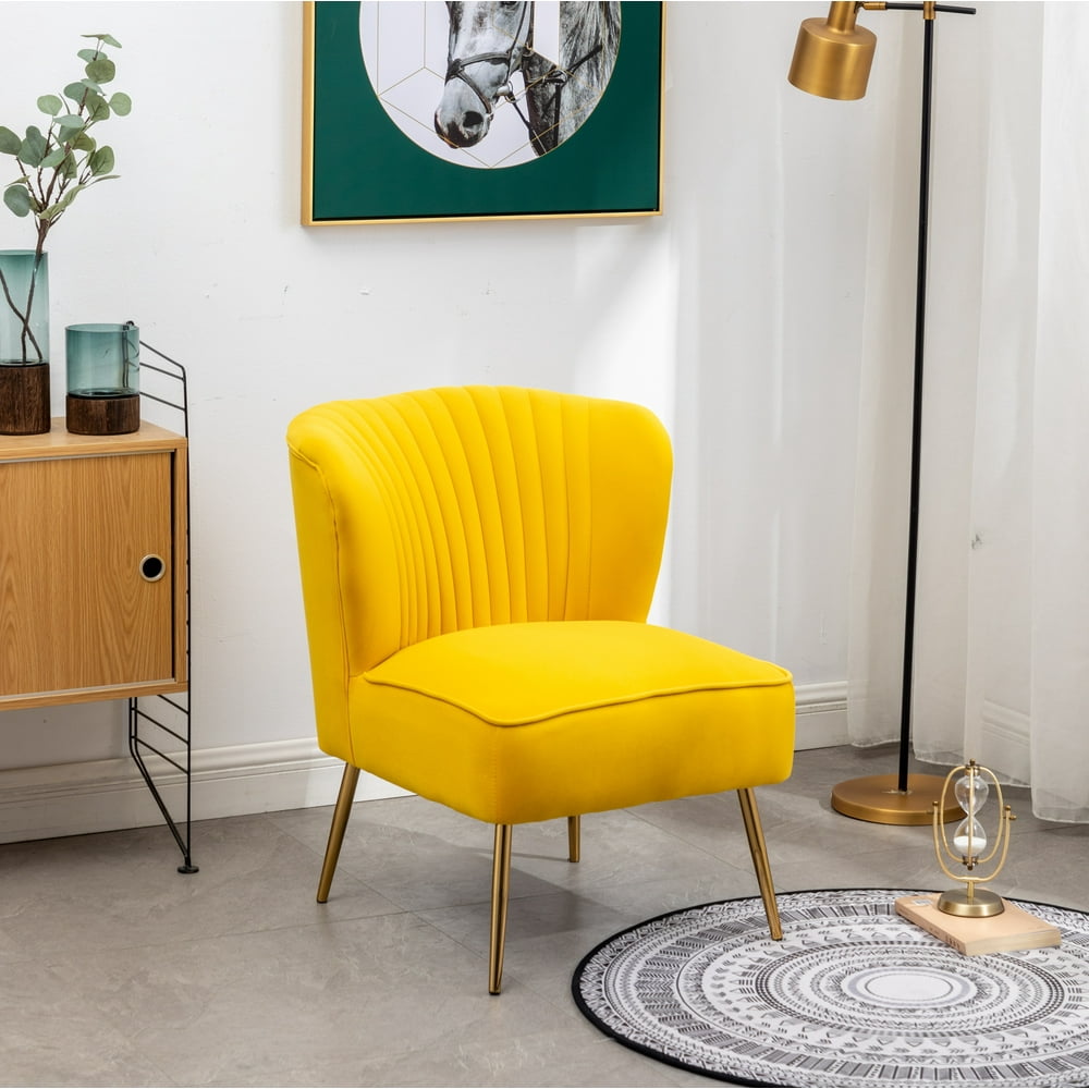 Roundhill Furniture Annabella MidCentury Modern Upholstered Armless