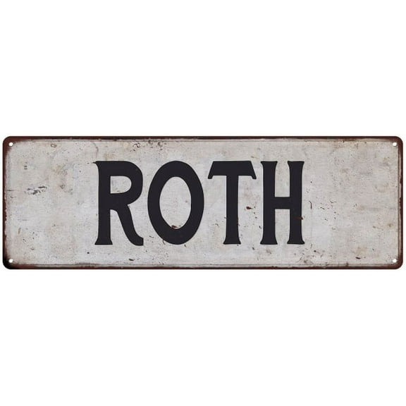 ROTH Vintage Look Rustic Chic Metal Sign 8x24 108240036092