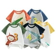 thumbnail image 3 of SILVERCELL 1-6T Toddler Boys Girls Short Sleeve Cotton T-Shirts Top, Kids Casual Raglan Tees Tops, 3 of 4