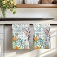 thumbnail image 7 of Happy Easter Kitchen Towels Set of 1, Spring Bunny Easter Eggs Floral Teal Plaid Absorbent Dish Towels for Kitchen, Microfiber Hand Towel, Quick Drying Tea Towel for Cleaning Decorative Dishcloths, 7 of 7