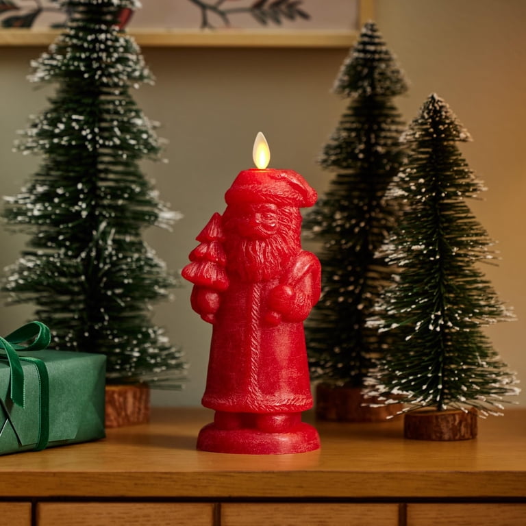 Luminara Red Truck Flameless LED Candle – Realistic Moving Flame, 5-Hour Auto Timer, Battery Operated Holiday Decor