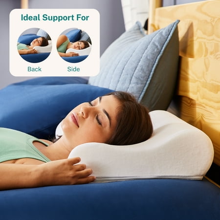 Sleep Innovations - Contour Memory Foam Queen Pillow - White