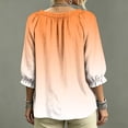 thumbnail image 5 of Womens V Neck 3/4 Sleeve Bohemian Casual Blouses 3/4 Sleeve V Neck Peasant Top Abstract Geometric Print Loose Fit Work Blouses, 5 of 5