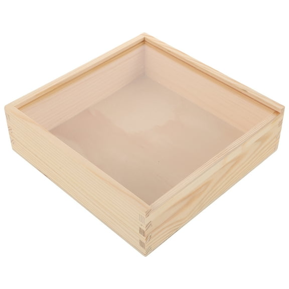 STRANDCHIC Beige Multi-Functional Wooden Storage Box for Earrings and More