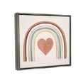 thumbnail image 3 of Stupell Earth Toned Rainbow Arch Heart Landscape Painting Gray Floater Framed Art Print Wall Art, 3 of 6