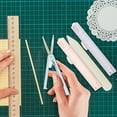 thumbnail image 4 of Boreal Craft Light Kitchen Stuff Folding Pen Scissors Student Art Cutting Tools Small Paper Cutting Mini Scissors Manual Account Ceramic Penknife, 4 of 6