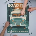 thumbnail image 3 of Yosemite, California, Road Trip, Letterpress, Camper Van (1000 Piece Puzzle, Size 19x27, Challenging Jigsaw Puzzle for Adults and Family, Made in USA), 3 of 4
