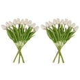 thumbnail image 4 of 20 Piezas Blancas 13.8 Pulgadas Flores de Tulipanes Artificiales para la DecoracióN Del Partido, Hogar Boda, 4 of 11