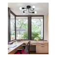 thumbnail image 3 of LED Retro Wrought Iron Ceiling Light 4 Heads Lamp for Home Restaurant Dinning Cafe Bar Room Decor black_Without light source, 3 of 4