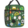 thumbnail image 1 of Back To School Arts Crafts Pattern Thermal Insulated Lunch Bag Women Resuable Lunch Tote for School Multifunction Food Box, 1 of 1