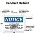 thumbnail image 2 of (2 Pack) No Soliciting Please There Is No Door Bell OSHA Notice Sign 24 Inch X 18 Inch Plastic Sign, Weather Resistant, UV Protected for Workplace, Business, and Construction Site, Made, 2 of 8