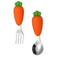 thumbnail image 4 of ACDANC 2026 New Baby Tableware 2Pcs Toddler Forks Non Slip Grip Durable Reliable Orange for Mealtime,Self-Feeding,Toddler Dining,Kids' Table,Preschool Use, 4 of 7