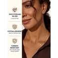 thumbnail image 3 of PROSTEEL 3mm/5mm Cuban Necklace Pure S925 Sterling Silver Chain for Women Sensitive Skin Hypoallergenic Gold Plated Birthday Graduation Gift for Female Mom Wife, 3 of 9