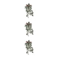thumbnail image 2 of QualitChoice Fake Plants Artificial Plant Flower Simulation Leaf Hanging Wedding Photography Rattan Indoor Bathroom Balcony Purple red 3PCS, 2 of 6