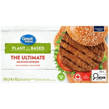 Great Value The Ultimate Meatless Burger, 678 g