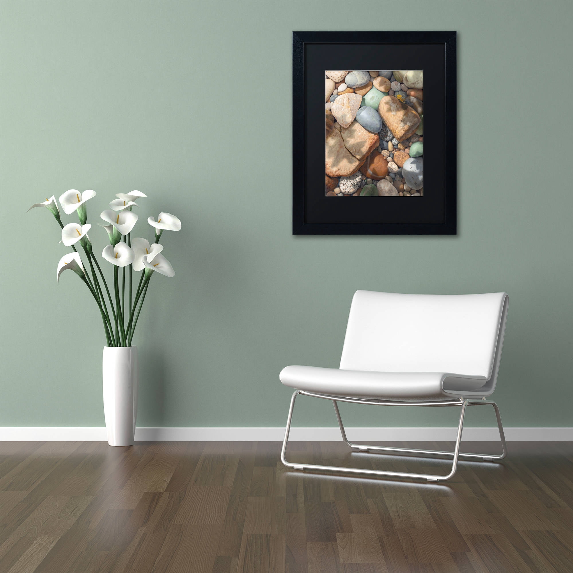 Trademark Fine Art "Above the Shadows Break" Canvas Art by Stephen Stavast, Black Matte, Black Frame