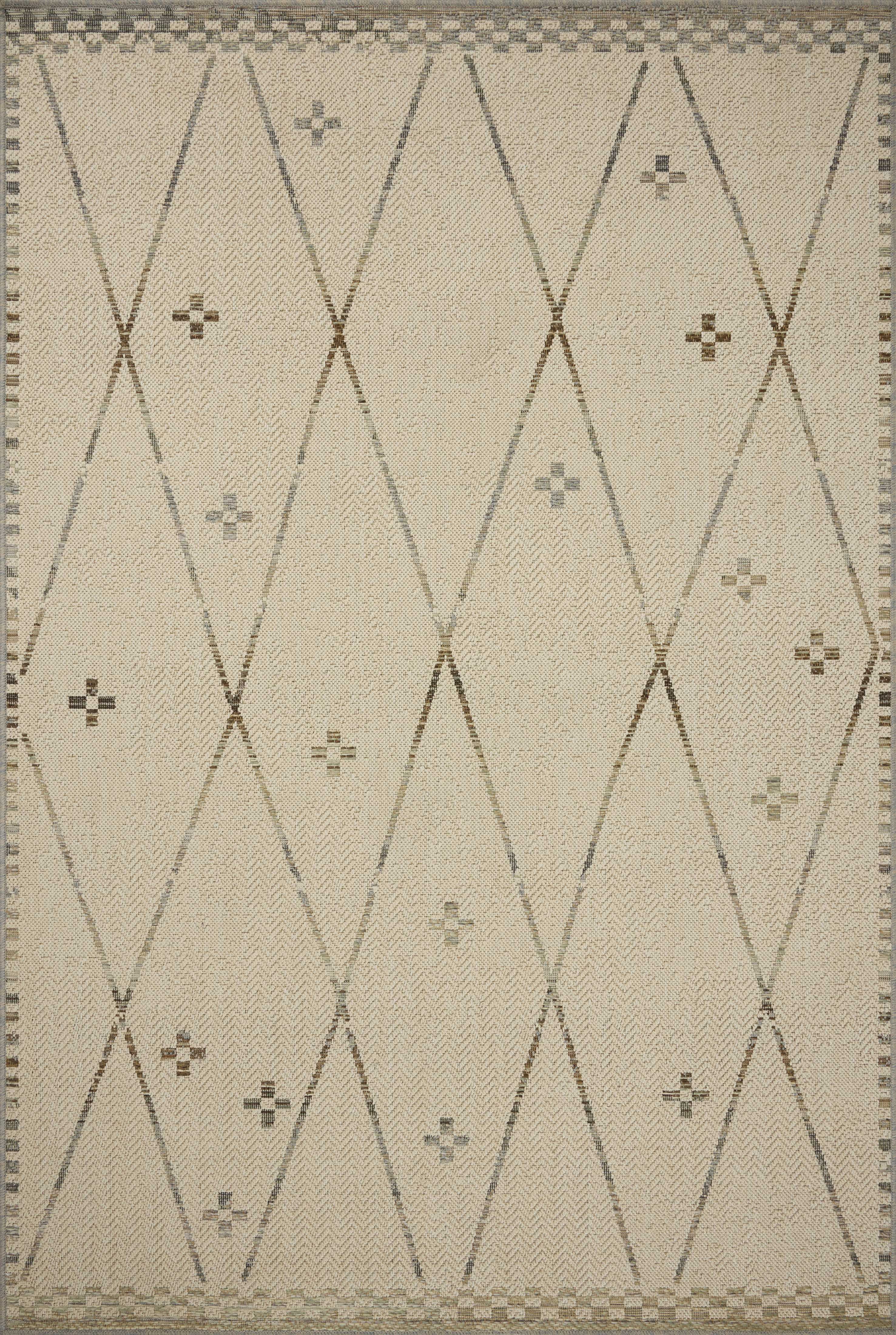 Loloi Saylor Ivory / Pebble Indoor/Outdoor Area Rug