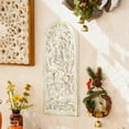 thumbnail image 5 of Sungmor Vintage Cast Iron Wall Plaque,Antique Style Ornate Woman & Floral Decorative Artwork,Rustic Farmhouse Wall Hanging for Living Room,Entryway Decor,White and Gold Finish, 5 of 7