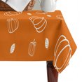 thumbnail image 4 of Fall Table Cloth Waterproof Tablecloths, Burnt Orange Pumpkin Thanksgiving Maple Leaf Tablecloth Dining Table Cover for Kitchen Party Tabletop Outdoor, Rectangle Tablecloth 60x102 Inch, 4 of 9