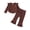 Brown, variant on 2T Baby Girls Clothes 3T Girls 2PCS Fall Winter Outfits Set Cute Bowknot Toddler Girls Long Sleeve Top Pants Set Brown
