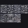 thumbnail image 1 of 7 piezas con video de uso Calcomanías para uñas con relieve 5D Calcomanías adhesivas para uñas francesas con copos de nieve navideños [Observaciones al realizar el pedido de ANGGREK Otros, 1 of 8