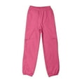 thumbnail image 6 of Gyexs Girls Cargo Pants Size 10-12 Parachute Baggy Joggers Pants Solid Color Streetwear Drawstring Cargo Jogger Pants Teen Girl Trendy Clothes Hot Pink 5-6 Years, 6 of 7