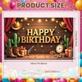 thumbnail image 2 of Western Style Banner Cowboy Elements Western Backdrop Cactus Decor Golden 3D Letters Wild West Banner for Birthday Party Western Theme Party Photo Shoot, 2 of 9