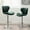 Green, variant on 2 Yellow Upholstered Swivel - Soft Velvet Upholstery, Thick Foam Padding, 360 Degree Rotation, Adjustable Height With Gas Lift, Comfortable Footrest, Stylish Finish Of 2, Vertical Line Decoration,